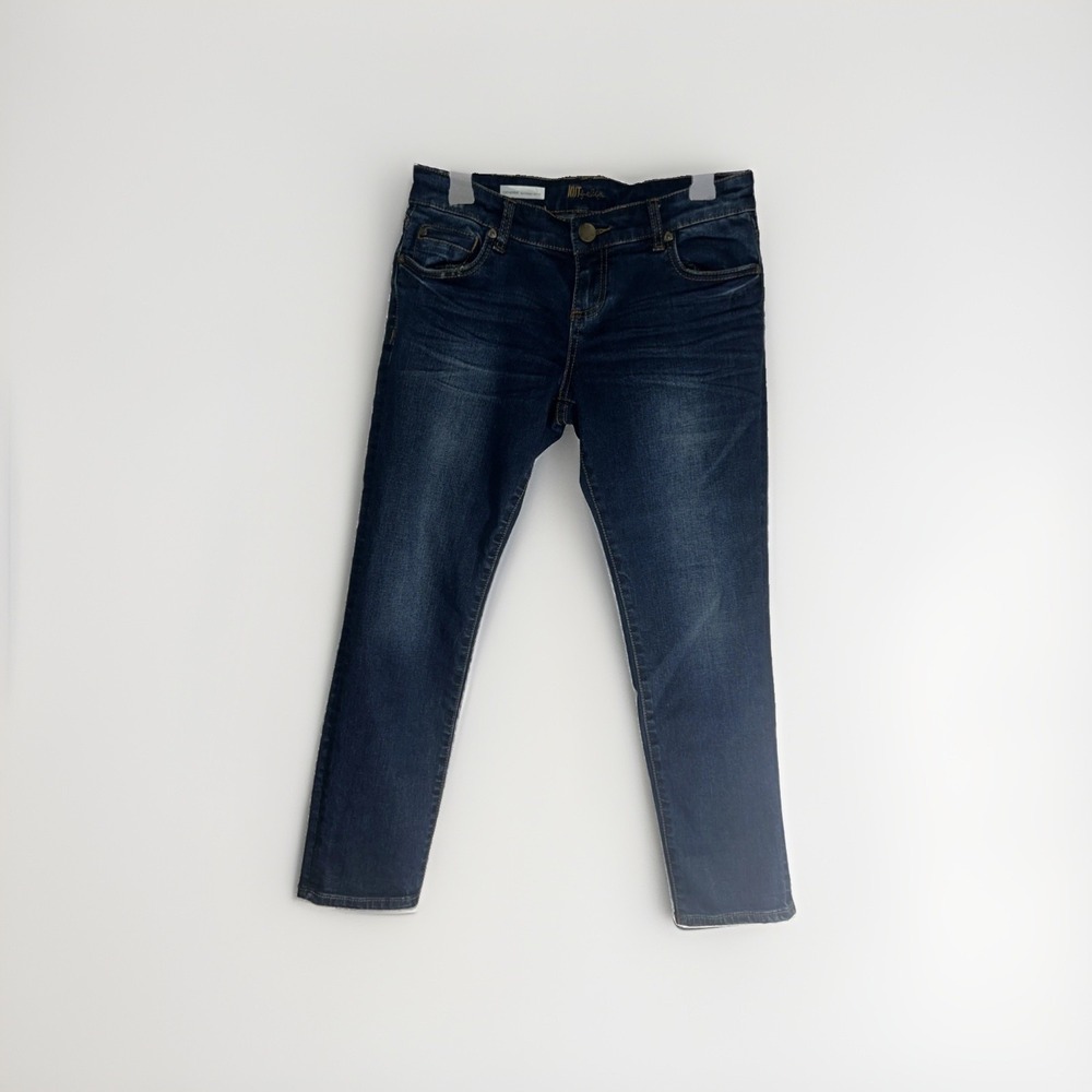 KUT From The Kloth Jeans 2P Womens Petites Size Blue Denim Skinny Leg‎ Dark Wash